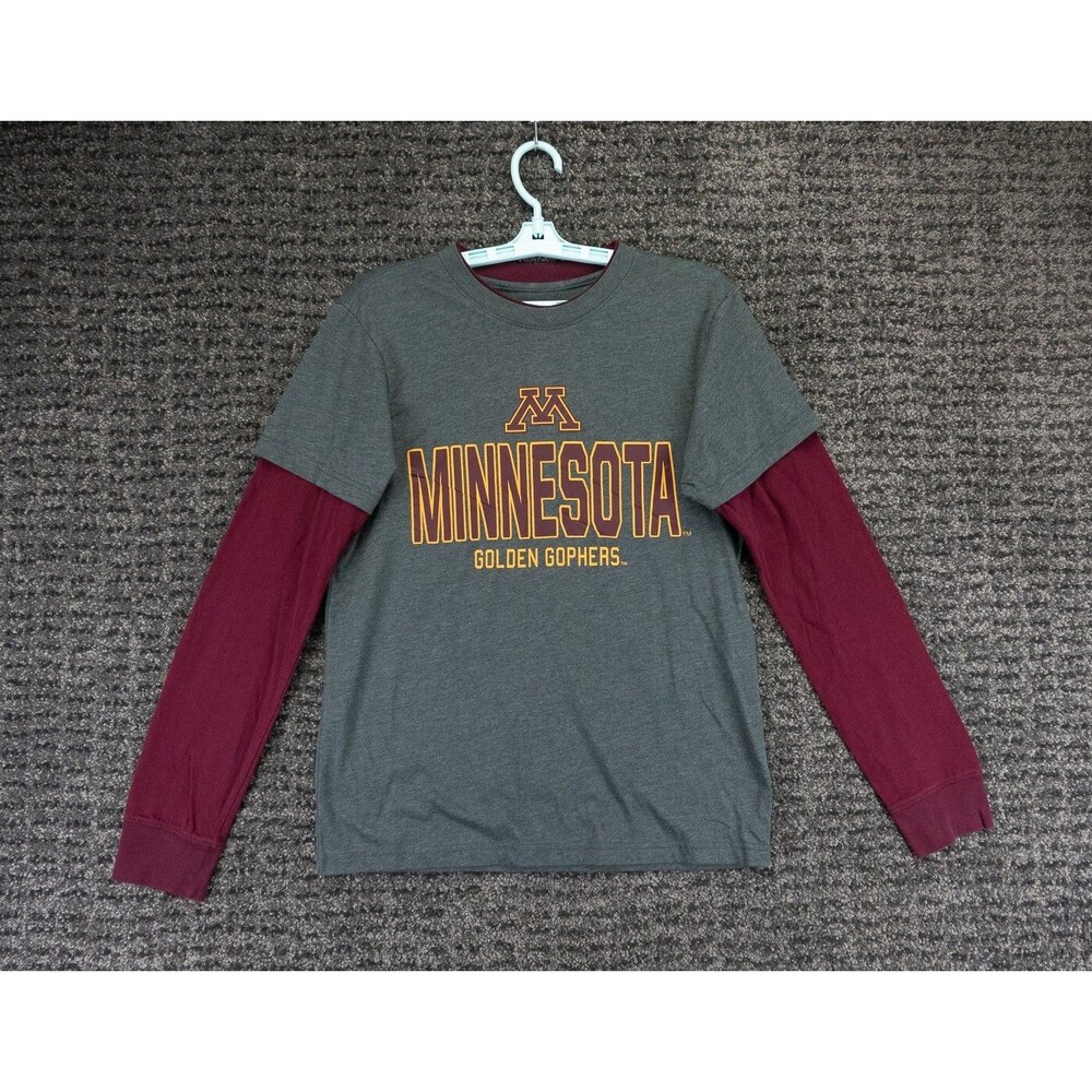 Minnesota Golden Gophers T-Shirt Womens Medium Gray Red Campus Heritage College